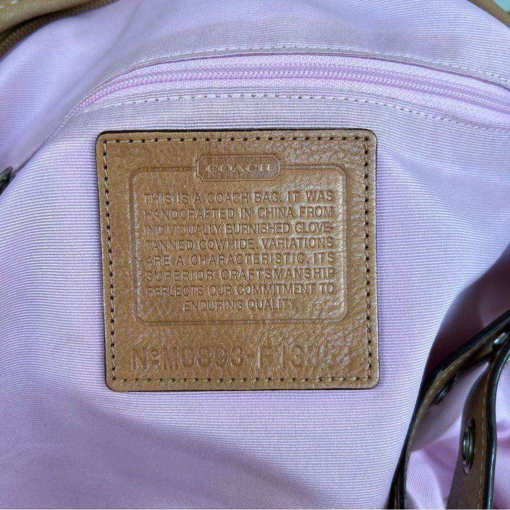 COACH Vintage Y2K Bleecker Duffle Crossbody Shoudler Bag Camel Leather F13353 - Picture 8 of 16